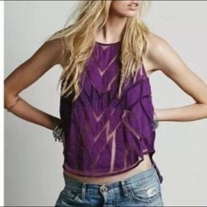 Free People Ethereal Daze Sheer Panel Envelope Top